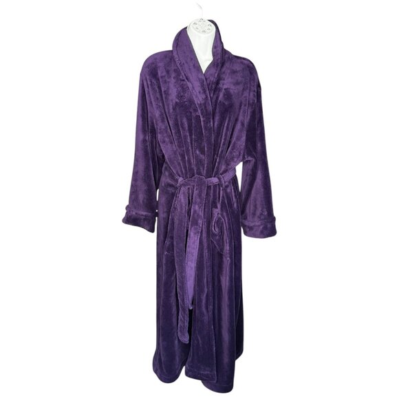 Charter Club Intimates Plush Purple Bathrobe - Picture 3 of 11